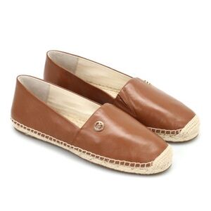 Micheal Kors Kendrick slip on leather espadrilles - brown 6
